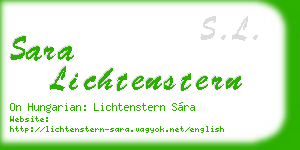 sara lichtenstern business card