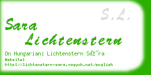 sara lichtenstern business card